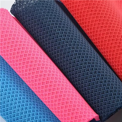Tessuti a rete sandwich con distanziatori d'aria 3D in poliestere jacquard fluorescente per tomaia di scarpe sportive